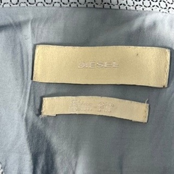 Diesel Men's Slim Fit Short Sleeve Button‎ Down Shirt Blue Pattern XL - Picture 4 of 10